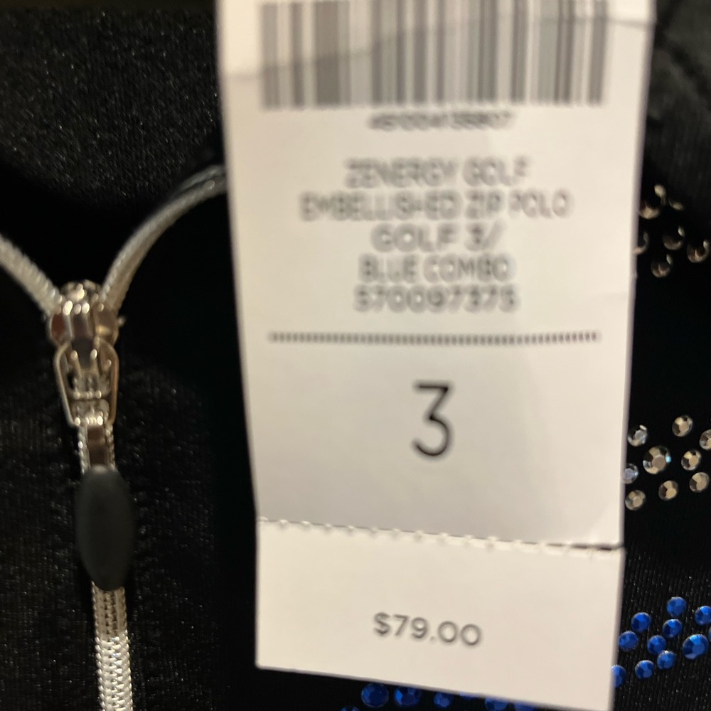 Chico's Black Jacket with Blue and Silver Accents - Picture 4 of 6